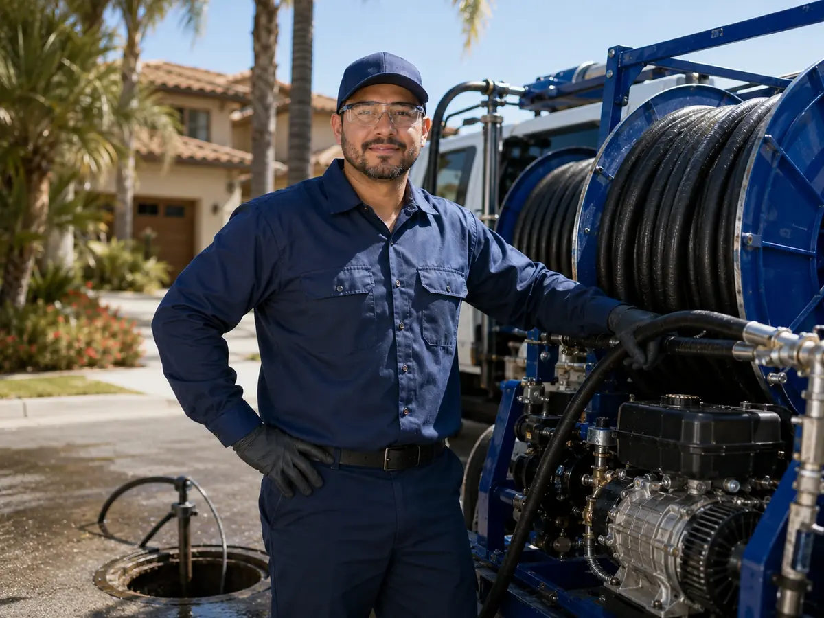 Hydro jet sewer cleaning in Dinuba