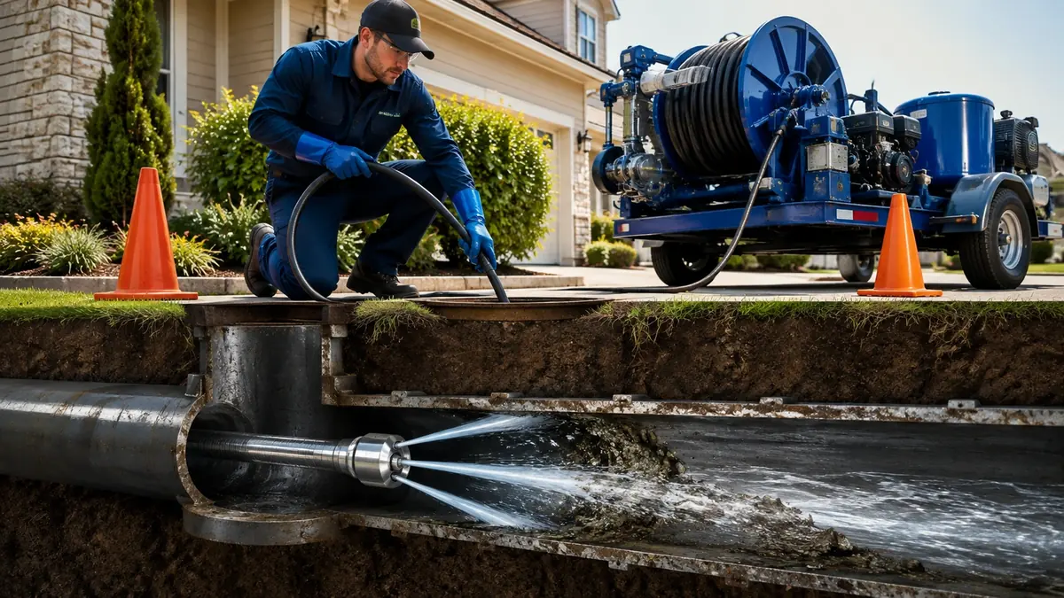 Main Sewer Line Hydro Jet Cleaning in Dinuba
