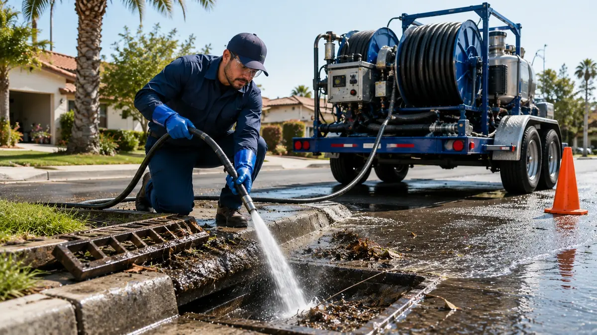 Storm Drain Hydro Jet Cleaning in Dinuba
