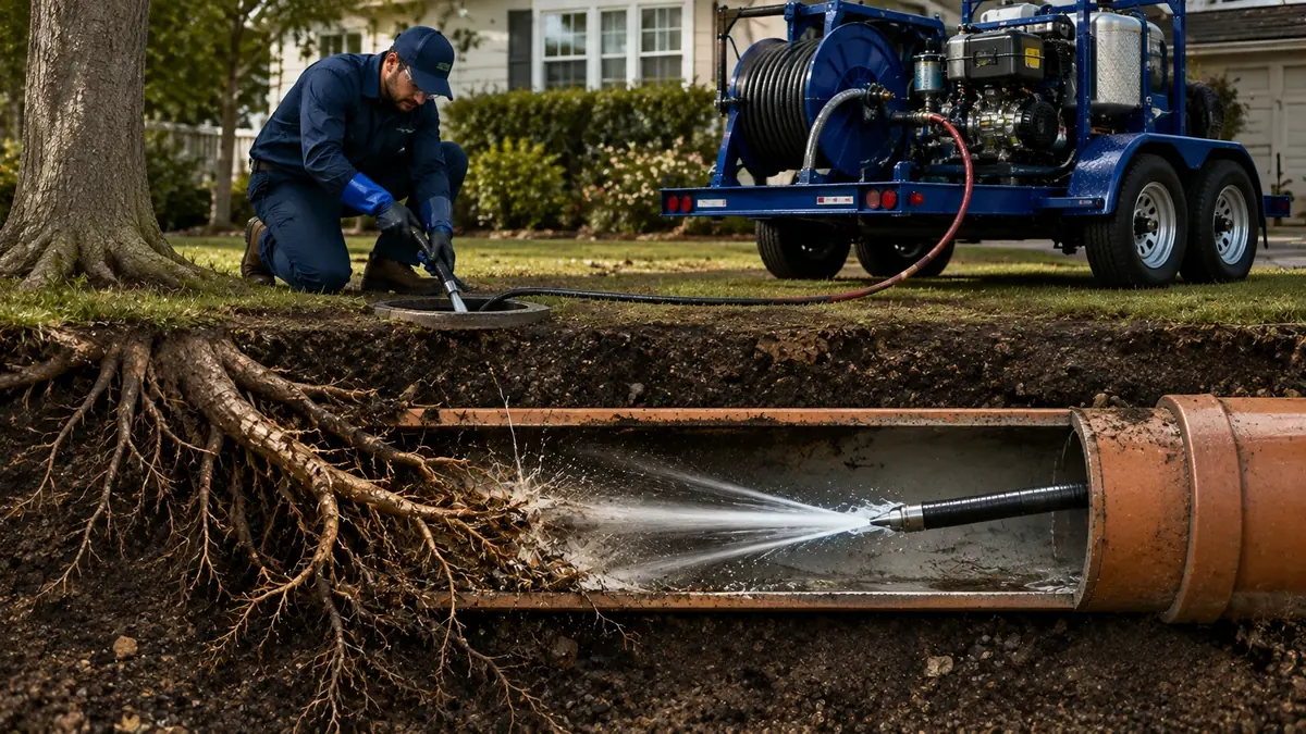 Tree Root Removal with Hydro Jetting in Dinuba